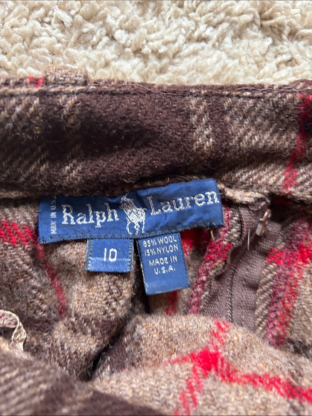Vintage Ralph Lauren Plaid Skirt - Picture 2 of 5